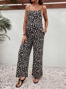 Boho Mama Mono de embarazo con estampado floral