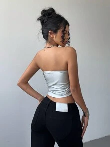 Chiquease Women's Party & Holiday Faux Leather Top, Set Of 3 Colors: Gold, Silver, Black, For Autumn/Winter - Multicolor - View 2