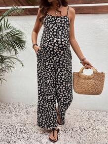 Boho Mama Mono de embarazo con estampado floral