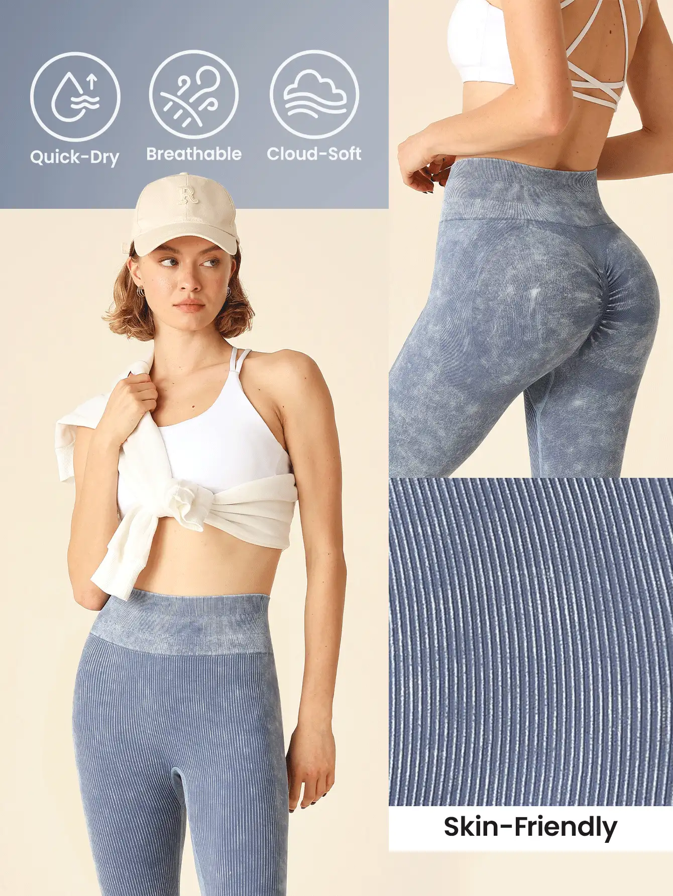 Lifespree 女式无缝高弹力瑜伽紧身裤