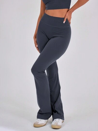 Musera Sport Högmidjade Skulpterade Utsvängda Sportleggings Endast, Padel, Tennis, Pickleball Gym Fitness Höst Vinter