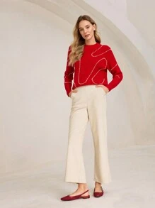 MOTF PREMIUM FASHIONABLE COMFORTABLE CASUAL FLATS, RED, FOR VALENTINE'S DAY, SPRING SHOES, SPRING BREAK EASTER FOR CHRISTMAS - Red - View 5