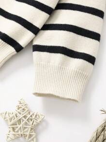 幼儿男孩时尚休闲套装：背带裤、圆领毛衣、舒适简约针织衫、秋冬 - 綠色 - 查看 8