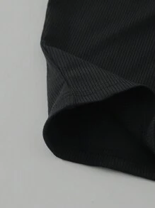 SHEIN Sweetra Young 女童和青少年休闲无袖上衣和短裤 2 件套，夏季 - 彩色 - 查看 5