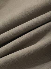 Dazy-Less Conjunto de 2 piezas de traje de negocios minimalista y holgado de lino para mujer, ropa de otoño