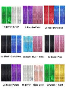 2 PIEZAS 1M X 2M Fondo de fiesta, lámina metálica, flecos, cortinas metálicas, cumpleaños, boda, decoración de aniversario de soltera, cortinas de seda para adultos, fondo de fiesta de cumpleaños, cortinas de pared con película de aluminio brillante con flecos