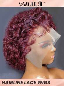 短捲髮小精靈剪髮假髮 Bug 真正實惠 13*1 蕾絲假髮廉價前假髮 - SBUG - 查看 1