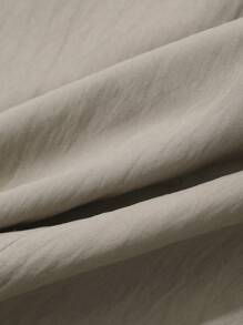 FRIFUL Women's Solid Color Stand Collar Loose Blouse, Casual Daily Wear Turtleneck Women