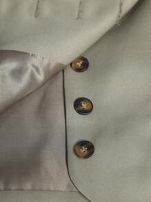 Aveloria Young Casual Button Front Vest And Pleated Skirt 2pcs Set, Academic Style For Back To School Season, Spring