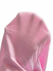 Manfinity EMRG 男士抽绳腰口袋短裤，带字母和卡通印花夏季宽松图案涂鸦纯色外出短裤 - 粉色 - 查看 6