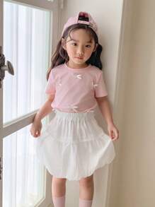 DAZY 2pcs/Set Girls Young Girl Fall Outfit - Pink - View 5
