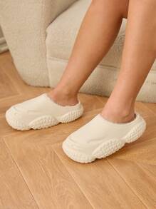 CUCCOO Quty Women's Solid Color Thermal Lined Warm Slippers For Autumn And Winter