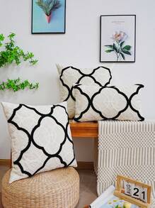 1 件，刺绣波西米亚风抱枕套（无内芯），可机洗，隐形拉链，适用于客厅、沙发和汽车装饰。