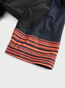 Manfinity Sport Corelite Heren gestreepte elastische taille casual fietsshorts bikershorts