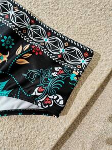 Vivid Eden 女士印花简约比基尼泳裤，休闲度假