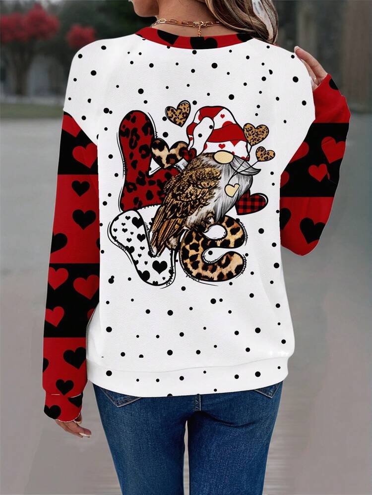 Women's Casual Fleece Crew Neck Sweatshirt For Autumn & Winter