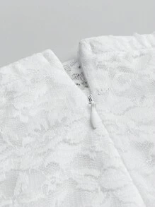 Chiquease White Lace Layered Hem Skirt, Spring/Summer - White - View 4
