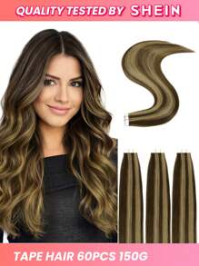 Premium Tape In Hair Extensions Human Hair Skin Weft Tape In Straight Thick Natural Hair Extensions 150G Tape In Hair Tape Ins Hair Extensions - SP4/27 - View 1