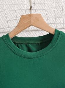 Tween Girls Short Sleeve T-Shirt & Pleated Pants Set - Dark Green - View 3