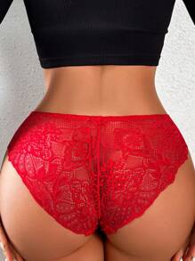 Wedaily Set de 6 bragas sin costuras con borde de encaje, de estilo minimalista para uso casual diario de ropa interior - Multicolor - Ver 2