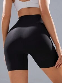 Women's Solid Color High Waist Simple Slim Fit Leisurewear Shapewear Bottoms