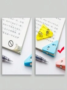 SHEIN Set de 10 piezas/20 piezas Clips multiusos de sujeción triangular, útiles sujetadores organizadores de archivos para documentos, papeles, facturas - Multicolor - Ver 3