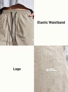 In My Nature Pantaloni casual lunghi da donna con stampa di lettere, vita con coulisse e pieghe, adatti per attività all'aperto come trekking