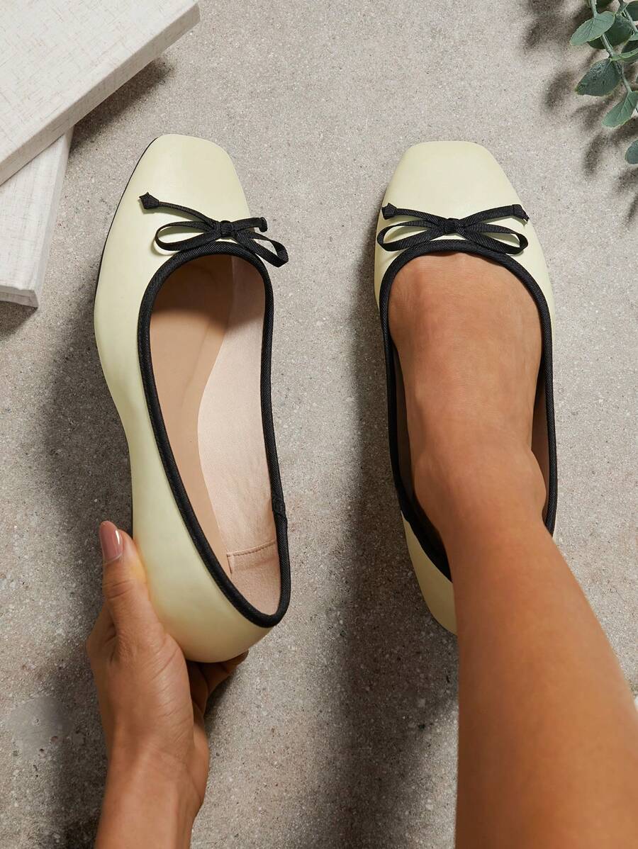 SHUZIA True Wide Width Women's Flats For All-Day Comfort Spring Shoes Spring Break Easter - Yellow - View 1