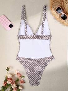 Summer New Backless Printed One-Piece Swimsuit For Women - Multicolor - View 4