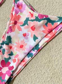 Vivid Eden 女士扎染印花简约比基尼泳裤，适合夏季海滩度假、夏季服装、情人节、女士度假服装、女士海滩服装、节日、浪漫、波西米亚、波西米亚风、甜美、狂欢节服装、热带度假女装、狂欢节 - 彩色 - 查看 4