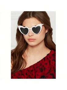 10 件装可爱有趣的心形装饰派对眼镜，男女皆宜，适合婚礼派对、舞会等，白色、圣诞节 - 彩色 - 查看 3
