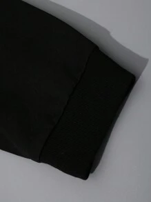 Aesthetic Post--Men's Front Button Plain Color Splice Long Sleeve Simple Hooded Top (Asymmetric Cut) - Multicolor - View 4