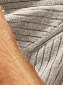 Vestido de punto casual y ceñido de unicolor y cuello redondo, elegante y de moda para niña joven