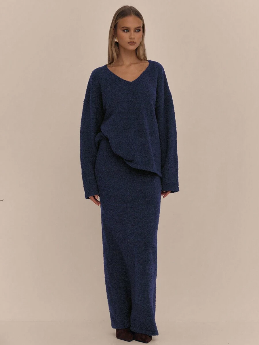 MUSERA Soft Knit Low Waist Maxi Skirt Spring Y2K 90's Casual Cute Thanksgiving Chic