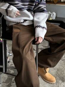 DAZY Men Brown Pants With All-Season Label Design - Brown - View 3