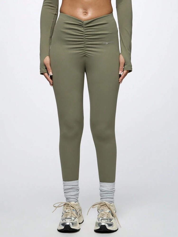 SUMWON WOMEN High-Rise V-Waist Compression Leggings