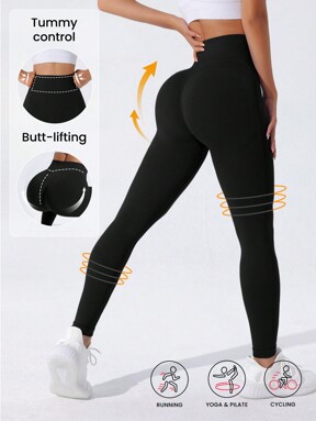 Easithlete Mallas de tiro alto con costura en forma de Y para mujer - Mallas opacas suaves con control de abdomen y levantamiento de glúteos, aprobadas para sentadillas, para correr, ciclismo, yoga, pickleball, ejercicio y uso casual