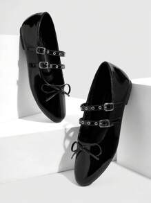 Cuccoo CUCCOO GRLICON Women's Criss-Cross Rhinestone Decor Comfortable Elegant Flat Shoes Spring Shoes