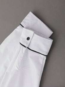 Manfinity Mode 大码男士休闲前扣长袖衬衫，秋季