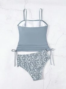 2025 Cheetah Fashion Adjustable Strap Bowknot Decor Women Summer Bikini Set, Backless Two-Piece Bikini Set - Multicolor - View 3