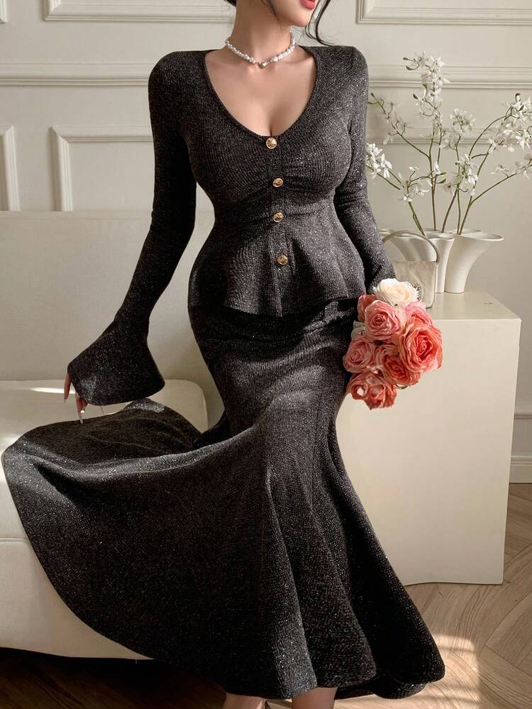Summer New Elegant Textured 2 Pieces Set For Women