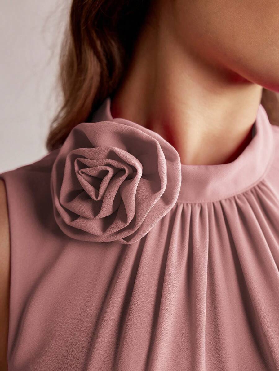 MOTF Classy STEREO FLORAL FLOWY SLEEVELESS DRESS