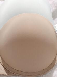 2 件套女士纯色基本款合身休闲文胸带钢圈