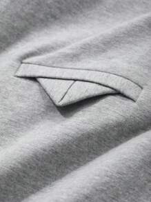 DAZY Men's Summer Solid Gray Triangular Pocket Design Premium T-Shirt Set - Grey - View 8