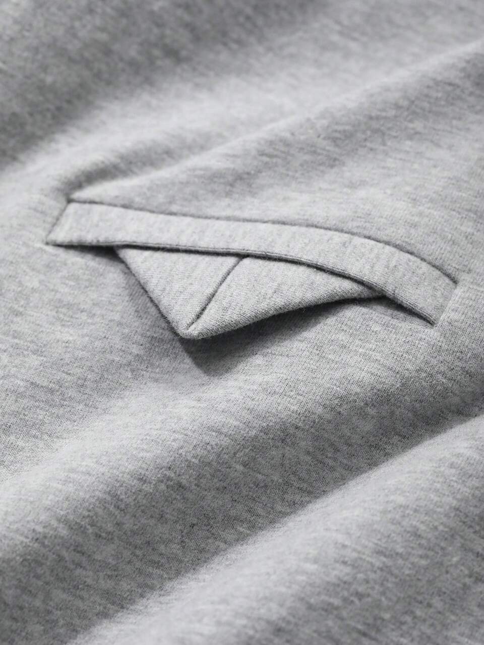Men's Summer Solid Gray Triangular Pocket Design Premium T-Shirt Set