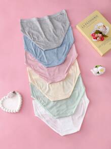 Set de 6 bragas simples y cómodas para adolescentes