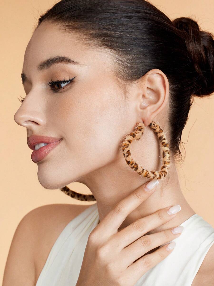 SHEIN BAE Boucles d'oreilles mode élégantes et simples de style minimaliste européen et américain pour femmes - Multicolore - Voir 1