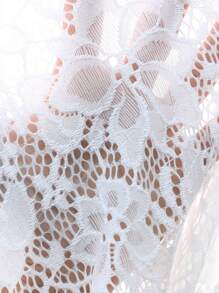 Breezaya Women's Fashion Loose Off Shoulder Lace Blouse - White - View 7