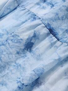 DAZY Women's Colorful Floral Print Sleeveless Midi Spaghetti Strap Dress, Vacation Style, Spring/Summer Cruise Women Outfits - Blue - View 8