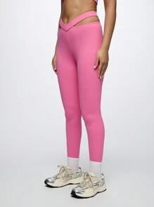 SUMWON WOMEN 高性能镂空腰带健身紧身裤运动压缩紧身裤健身房跑步瑜伽裤训练锻炼健身运动服